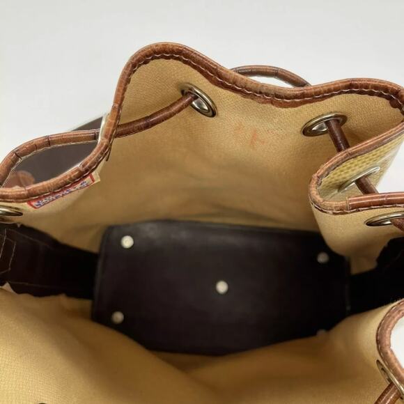 RARE Vintage Dooney & Bourke Drawstring Bucket Bag Crocodile - Picture 5 of 5